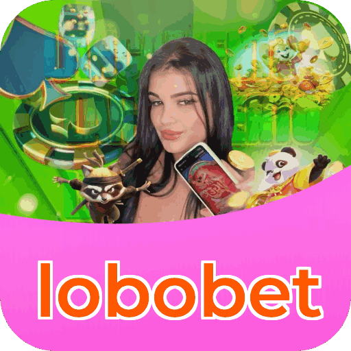 Interface do aplicativo lobobet mostrando jogos disponíveis no iOS e Android